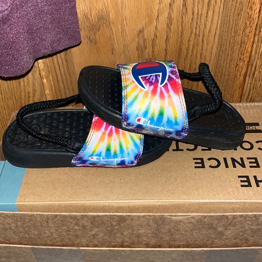 Tie die sandals
